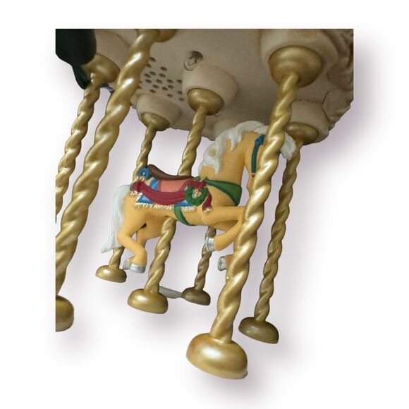 Hallmark Keepsake Ornament Carousel Christmas Tobin Fraley 1995 Lights & Music - Picture 7 of 7